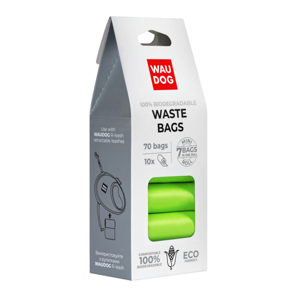 Пакети для собак WAUDOG Біорозкладні 70 шт (9940) - изображение 2