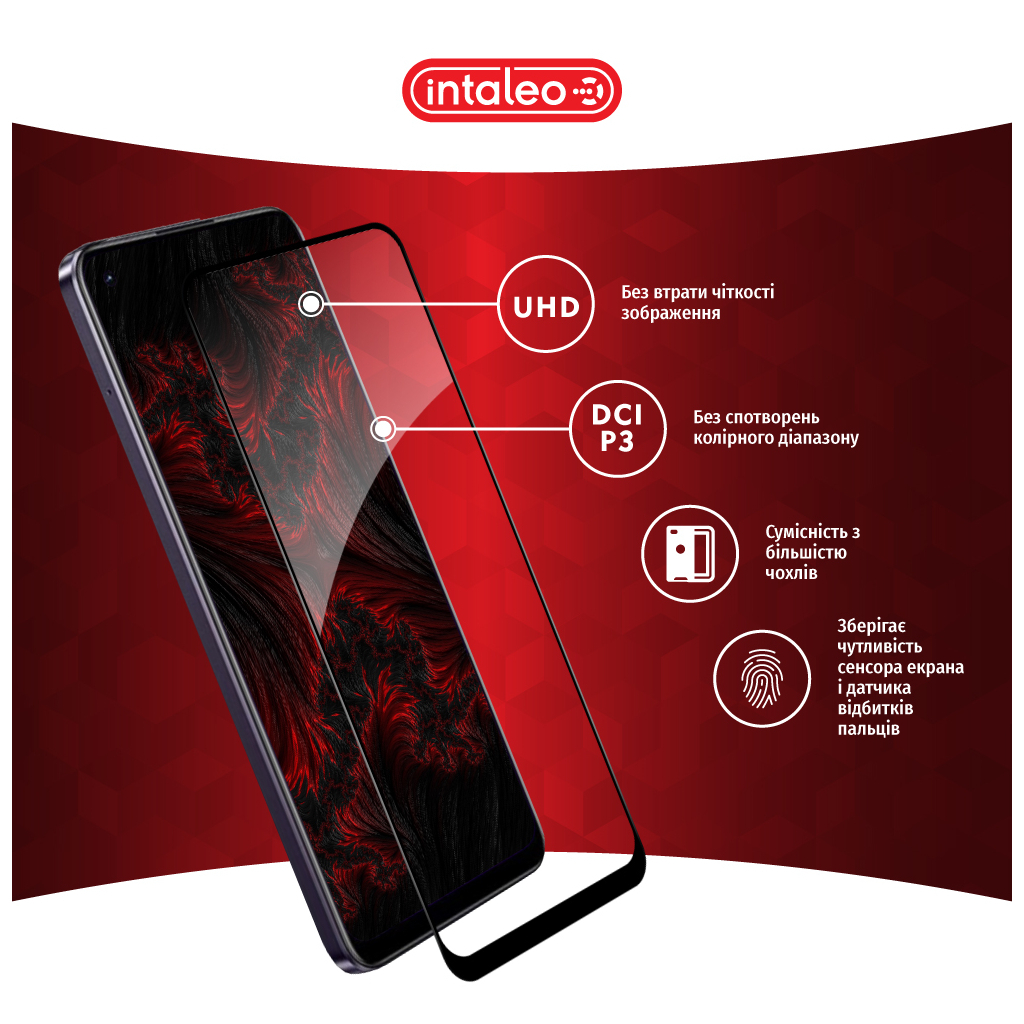 Скло захисне Intaleo Full Glue Realme 11 4G Black (1283126581977) - зображення 4