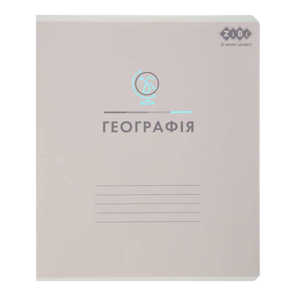Зошит ZiBi предметний PASTEL 48 аркушів клітинка, географія (ZB.1701-09) - зображення 1
