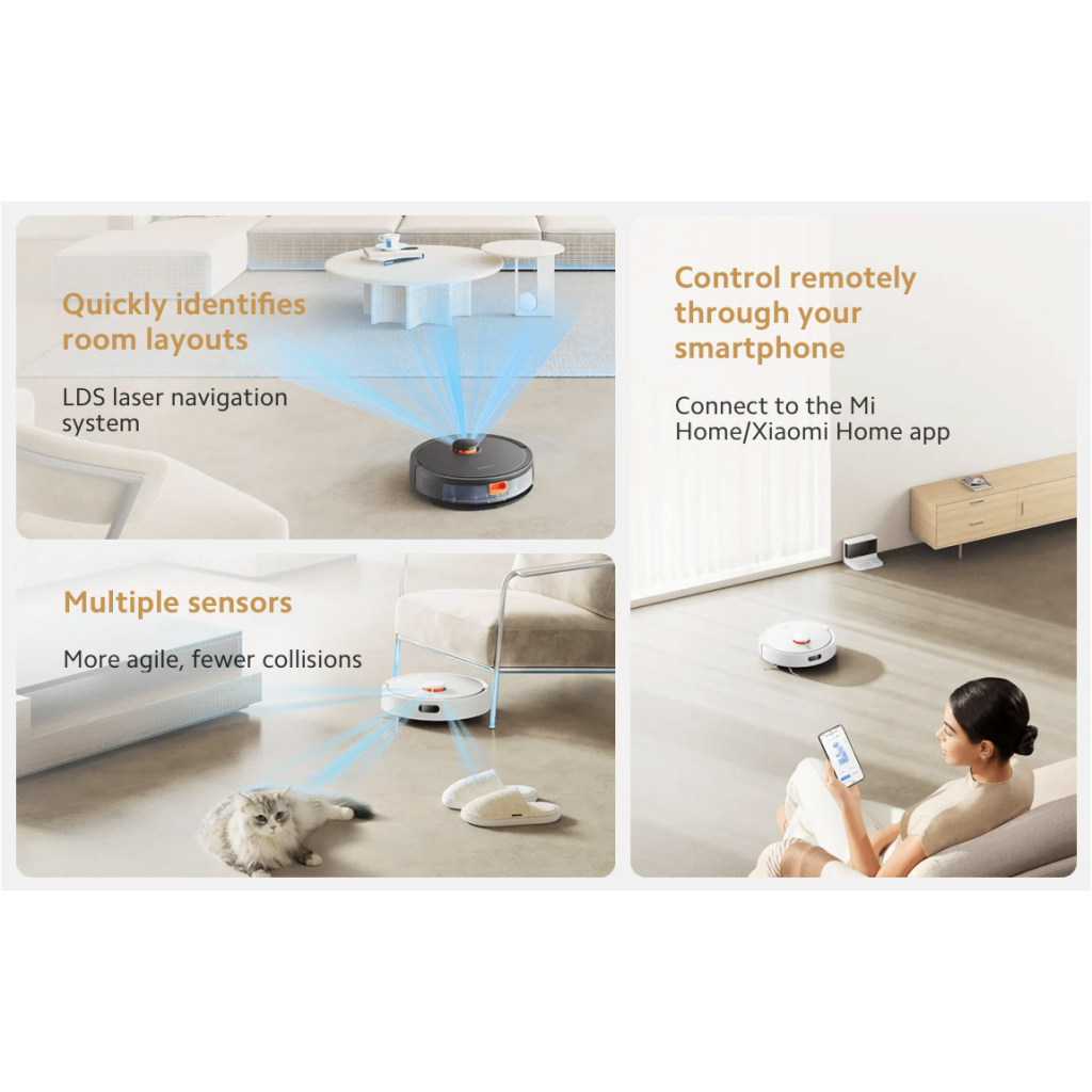 Пилосос Xiaomi Robot Vacuum S20 Black - зображення 6