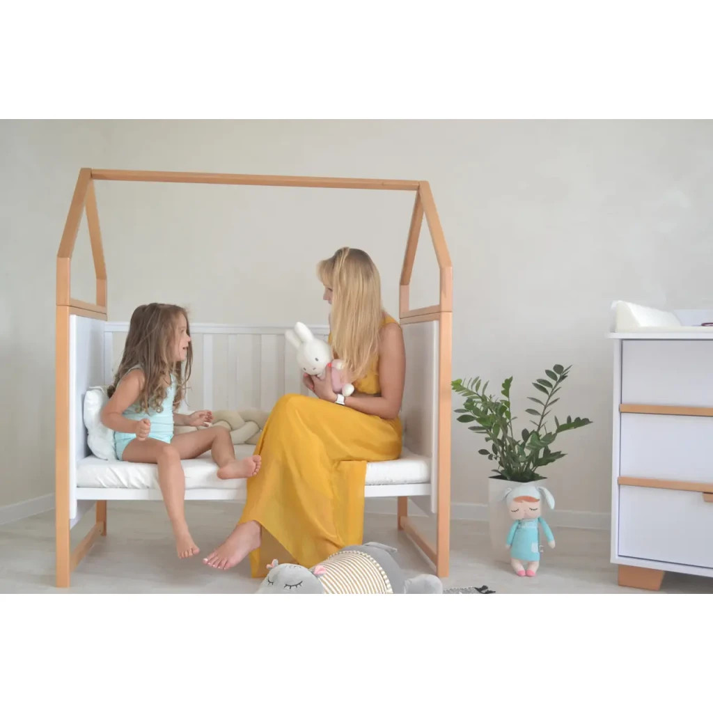 Ліжечко Angelo Будинок (біло-букове) 120х60 (12003) - зображення 5