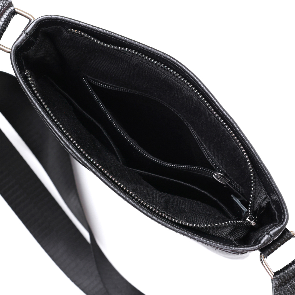Сумка Shvigel Шкіряна через плече Чорна (11603) - зображення 4