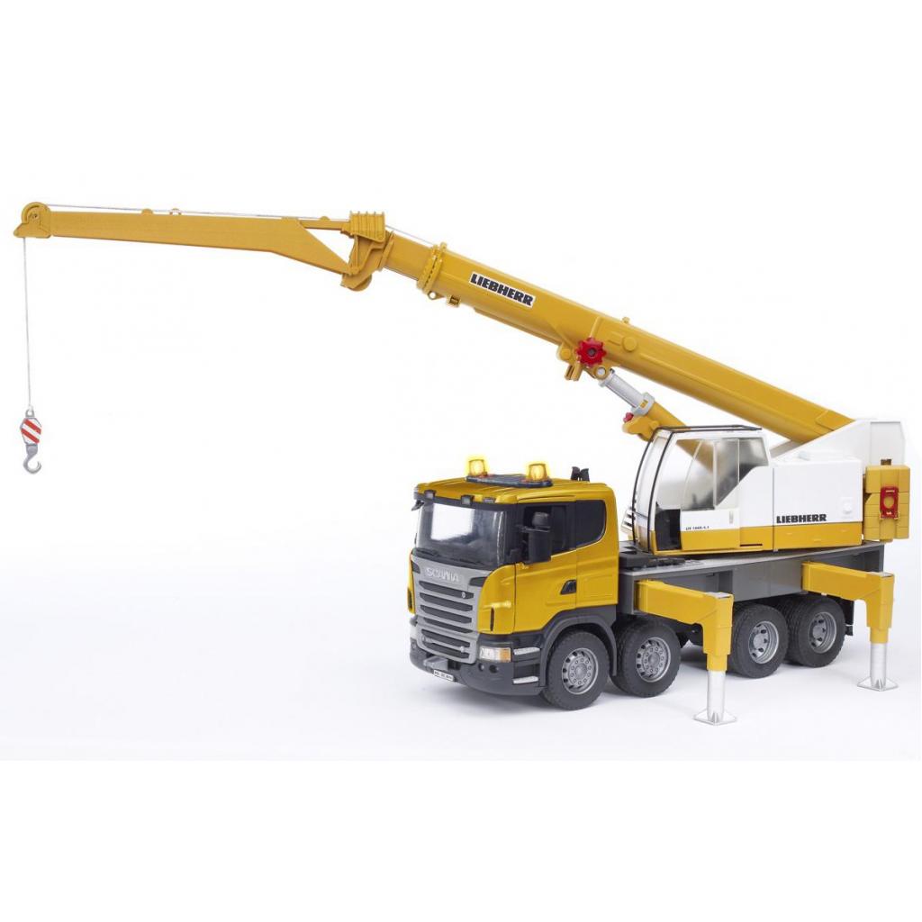 Спецтехніка Bruder Автокран Scania Liebherr Великий (світло (03570) - зображення 3