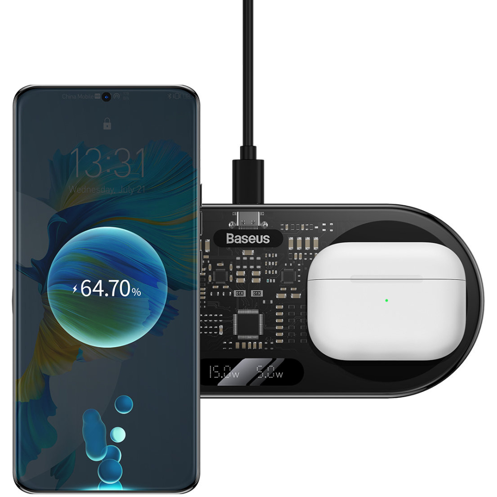 Зарядний пристрій Baseus 20W Digital LED Display (WXSX010101) - зображення 4