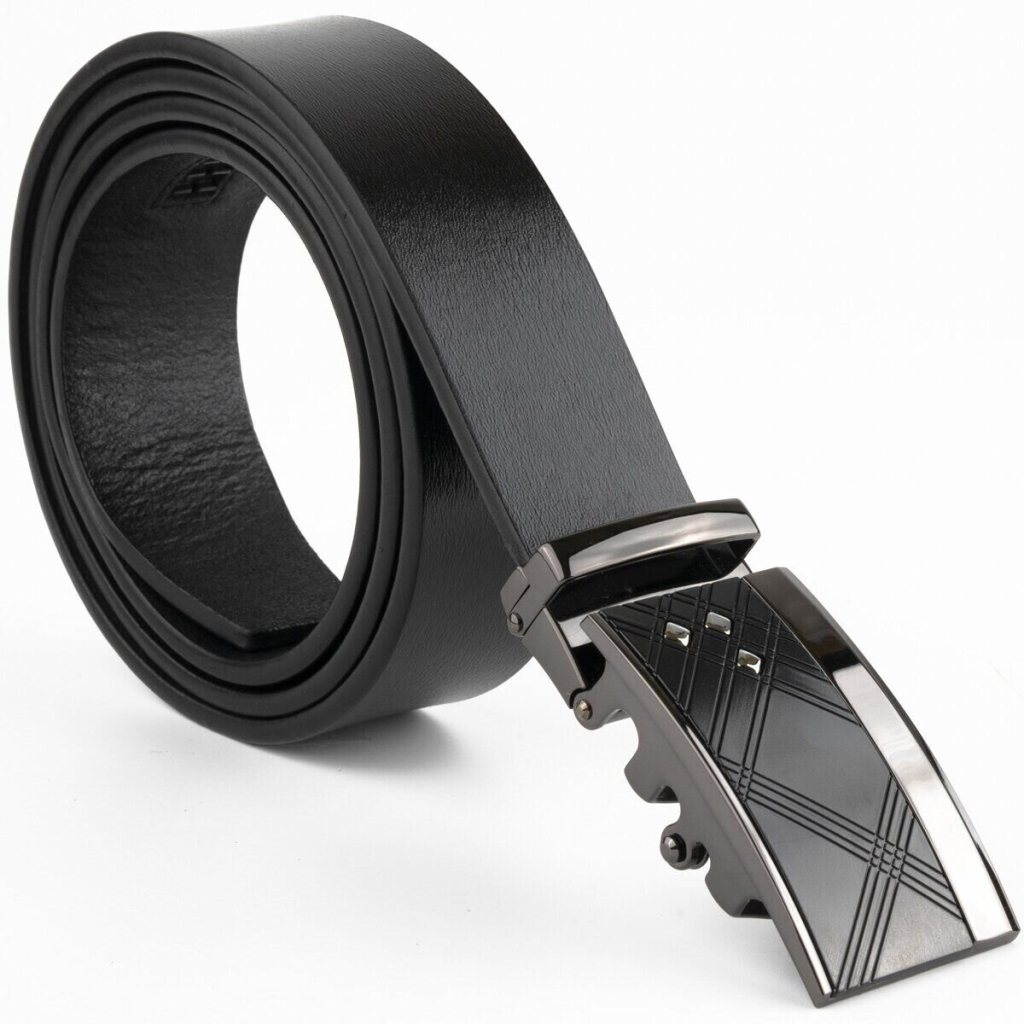 Ремінь Vintage Чоловічий з ромбами на пряжці Чорний (20291) - зображення 5