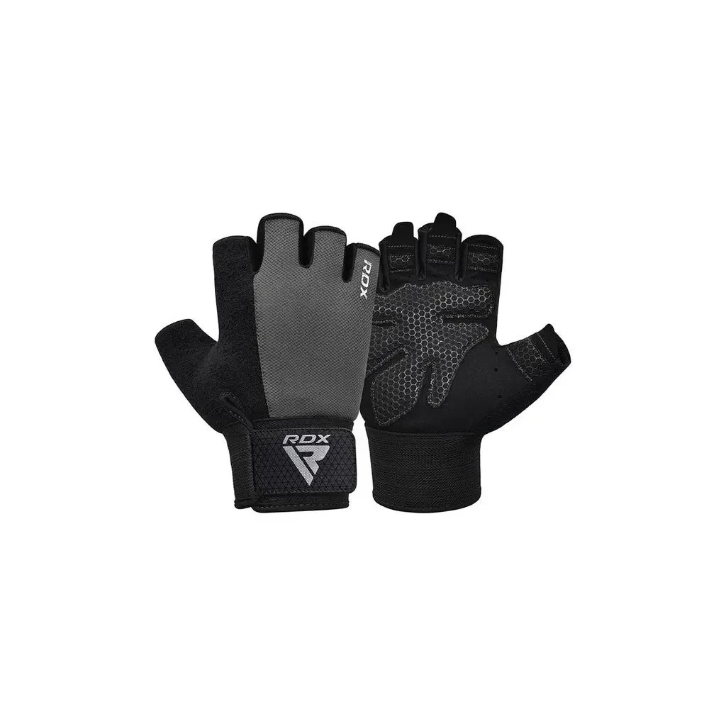 Рукавички для фітнесу RDX W1 Half Gray Plus S (WGA-W1HG-S+) - зображення 2
