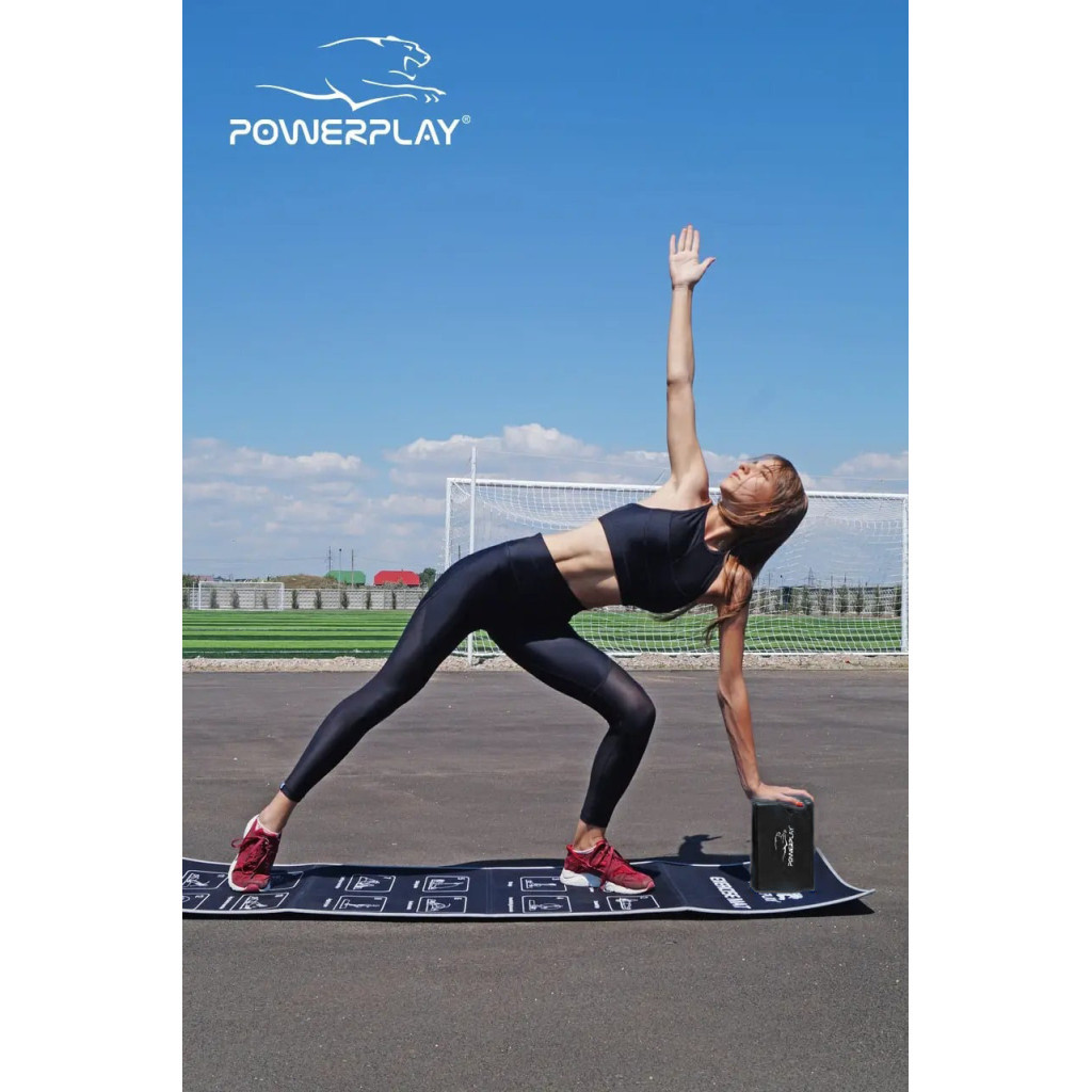 Блок для йоги PowerPlay 4006 Yoga Brick Чорний (PP_4006_Black) - зображення 8
