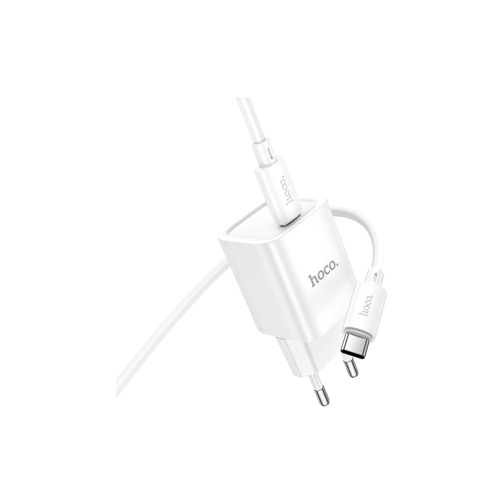 Зарядний пристрій HOCO C148A USB-C PD30W + cable USB-C to USB-C white (6942007630320) - зображення 7