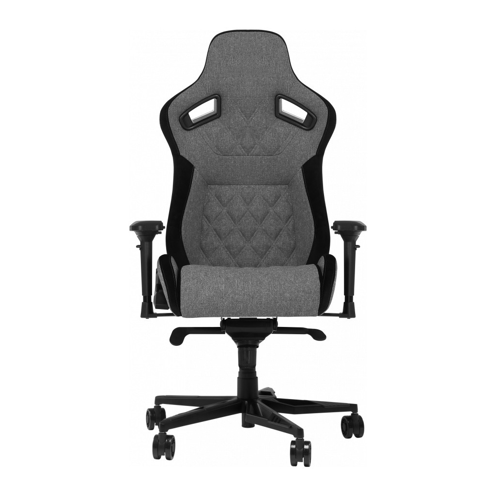Крісло ігрове GT Racer X-0724 Fabric Gray/Black Suede - зображення 3