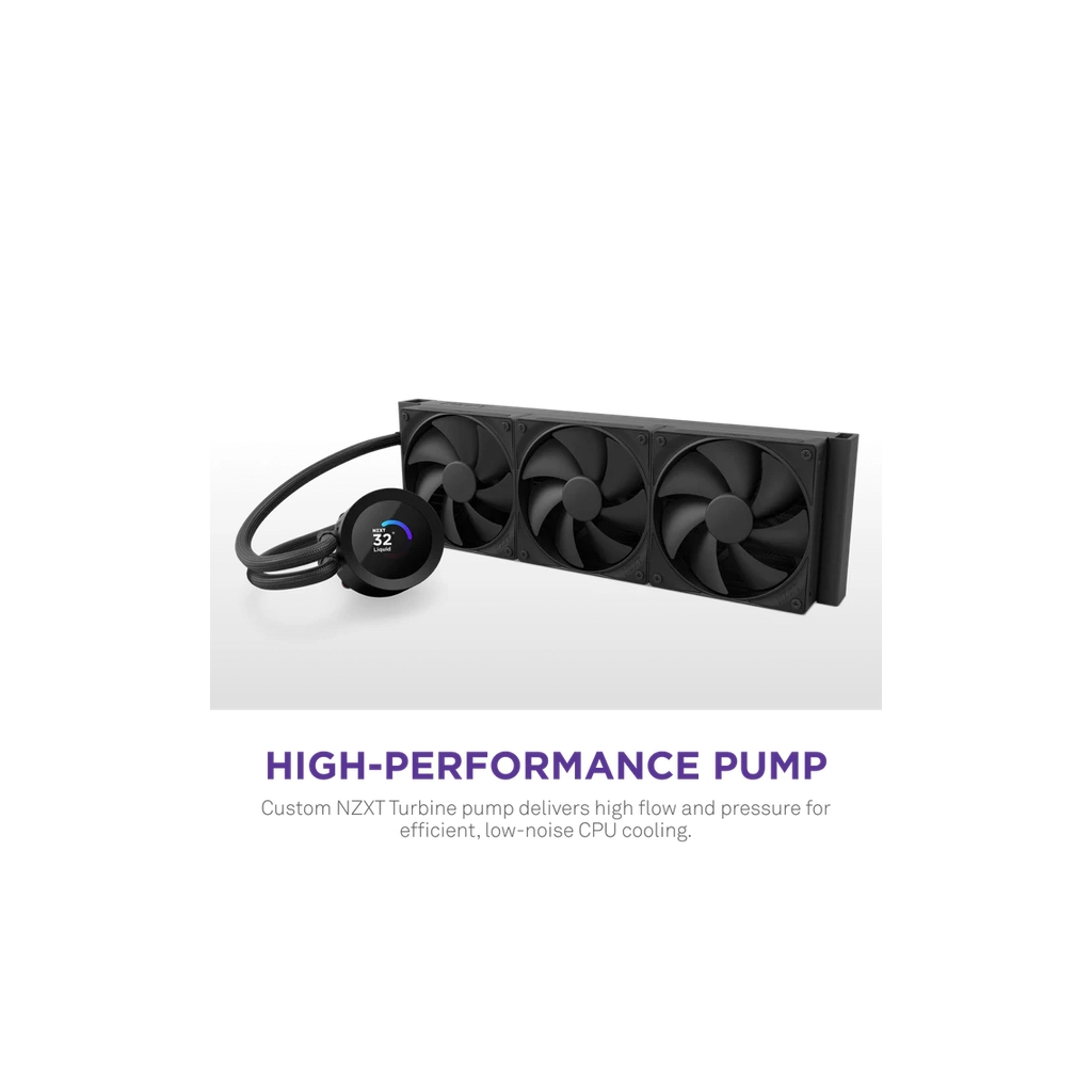 Система рідинного охолодження NZXT Kraken Plus V2 360mm AIO liquid cooler w/Displ (RL-KN360-B2) - зображення 2