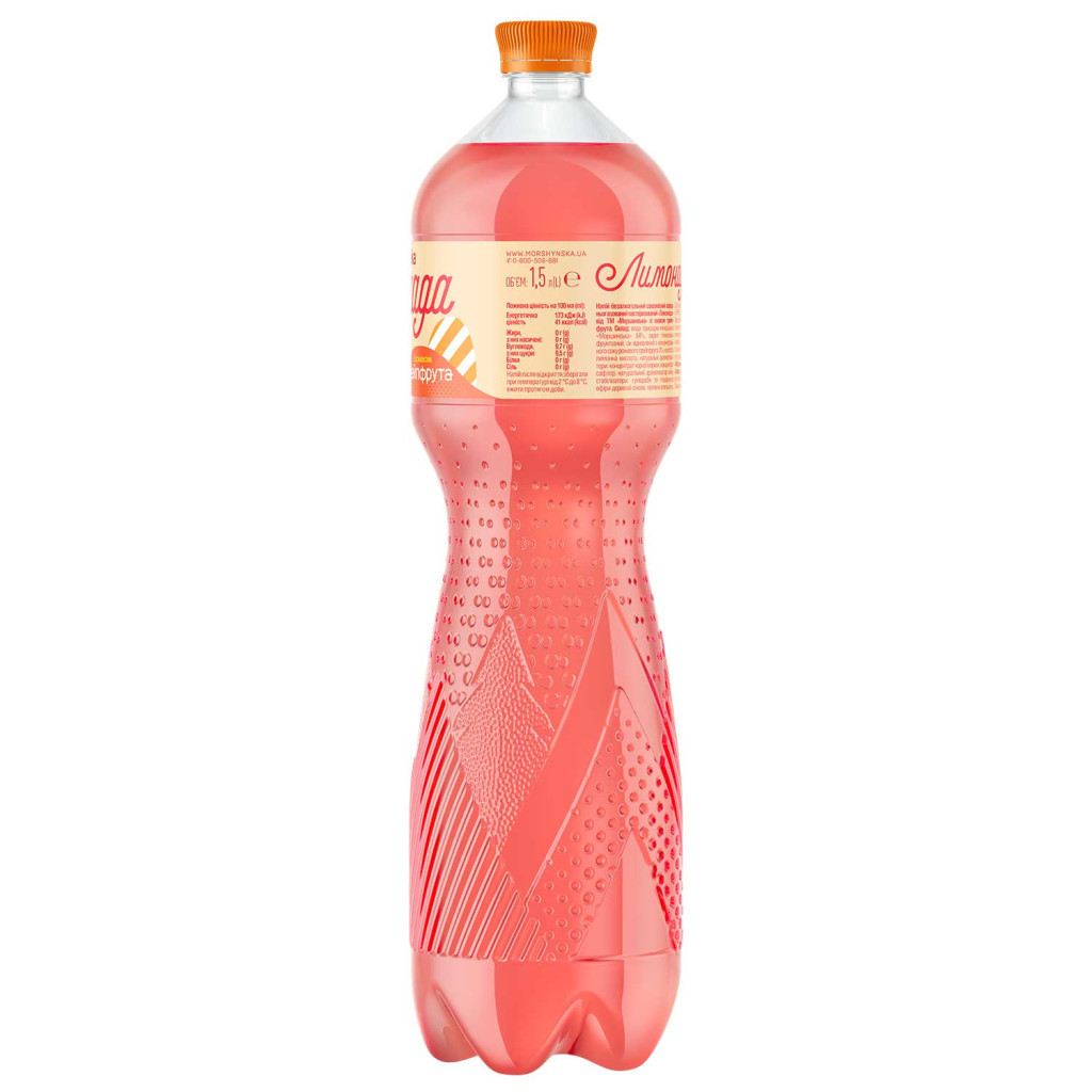 Напій Моршинська соковмісний Лимонада зі смаком Грейпфрута 1.5 л (4820017002820) - изображение 2