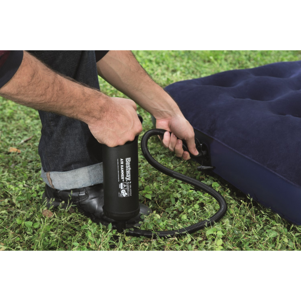 Матрац надувний BestWay Pavillo велюр Синій 99 x 188 x 22 см (67001) - зображення 10