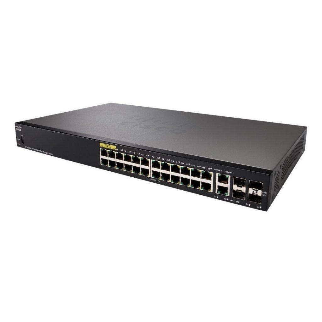 Комутатор мережевий Cisco SF350-24P-K9-EU - зображення 1