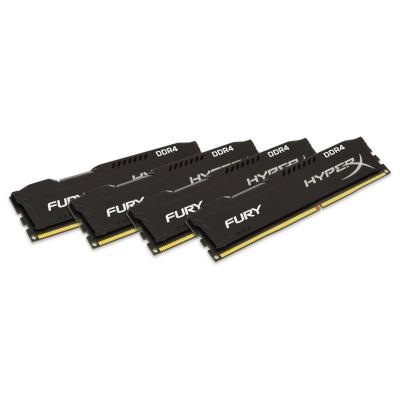 Модуль пам'яті для комп'ютера DDR4 64GB (4x16GB) 2133 MHz HyperX FURY Black Kingston Fury (ex.HyperX) (HX421C14FBK4/64) - зображення 2
