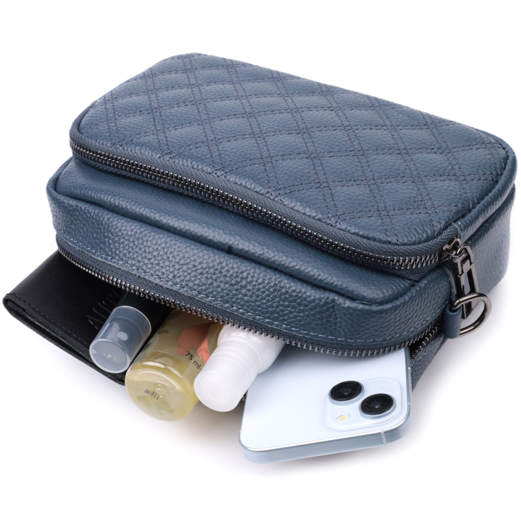 Сумка Vintage З натуральної шкіри Синя (22636) - зображення 10