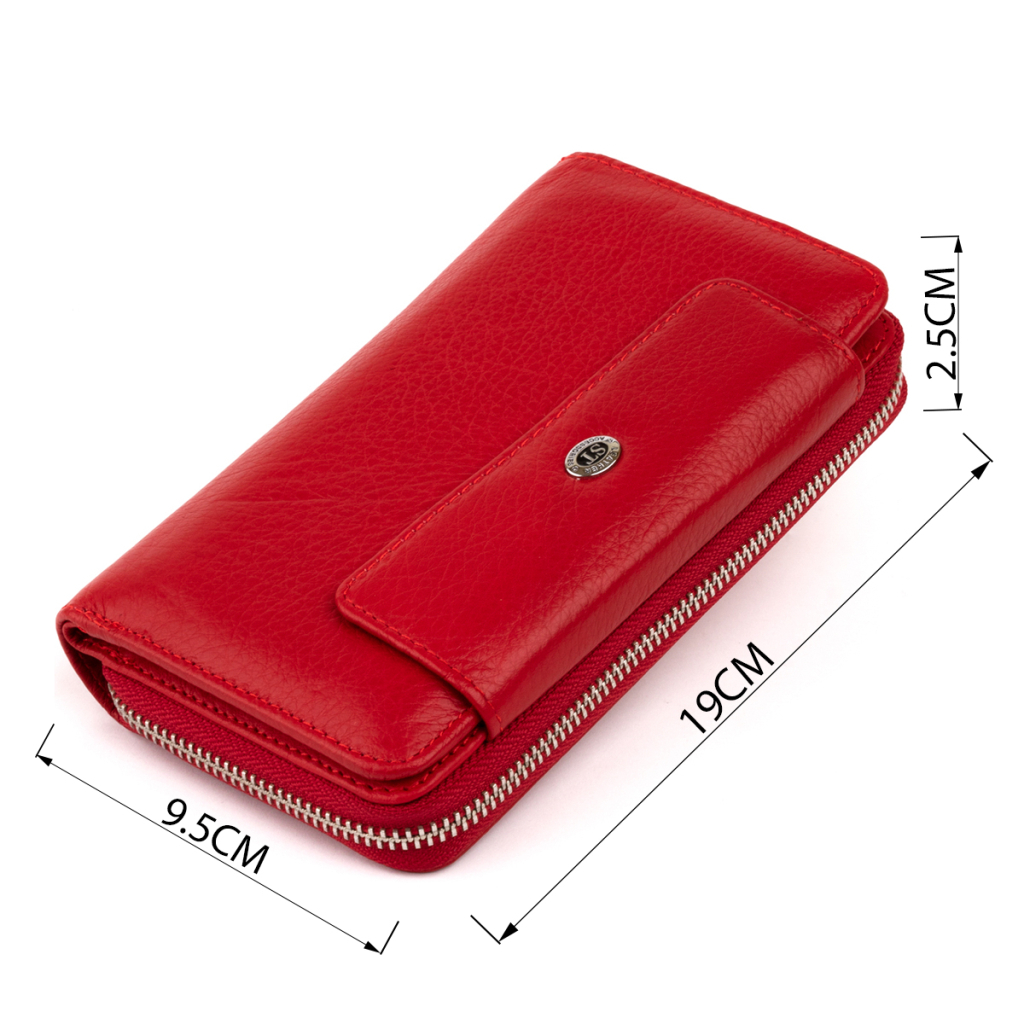 Гаманець ST Leather Зі шкіри Червоний (19343) - изображение 3