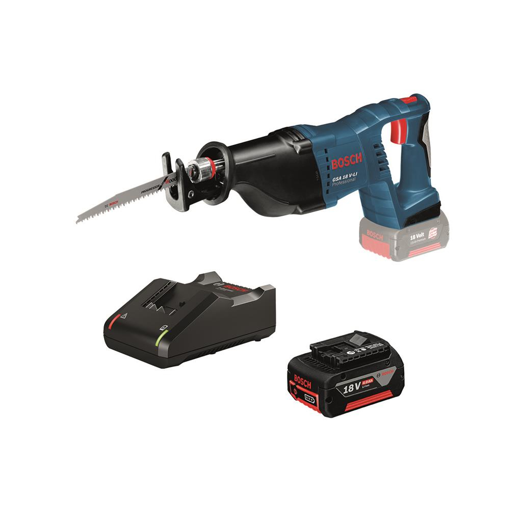 Шабельна пила Bosch GSA 18 V-LI + GBA 18 4,0 Ач + GAL 18V-40 (0.615.990.L6H) - изображение 8