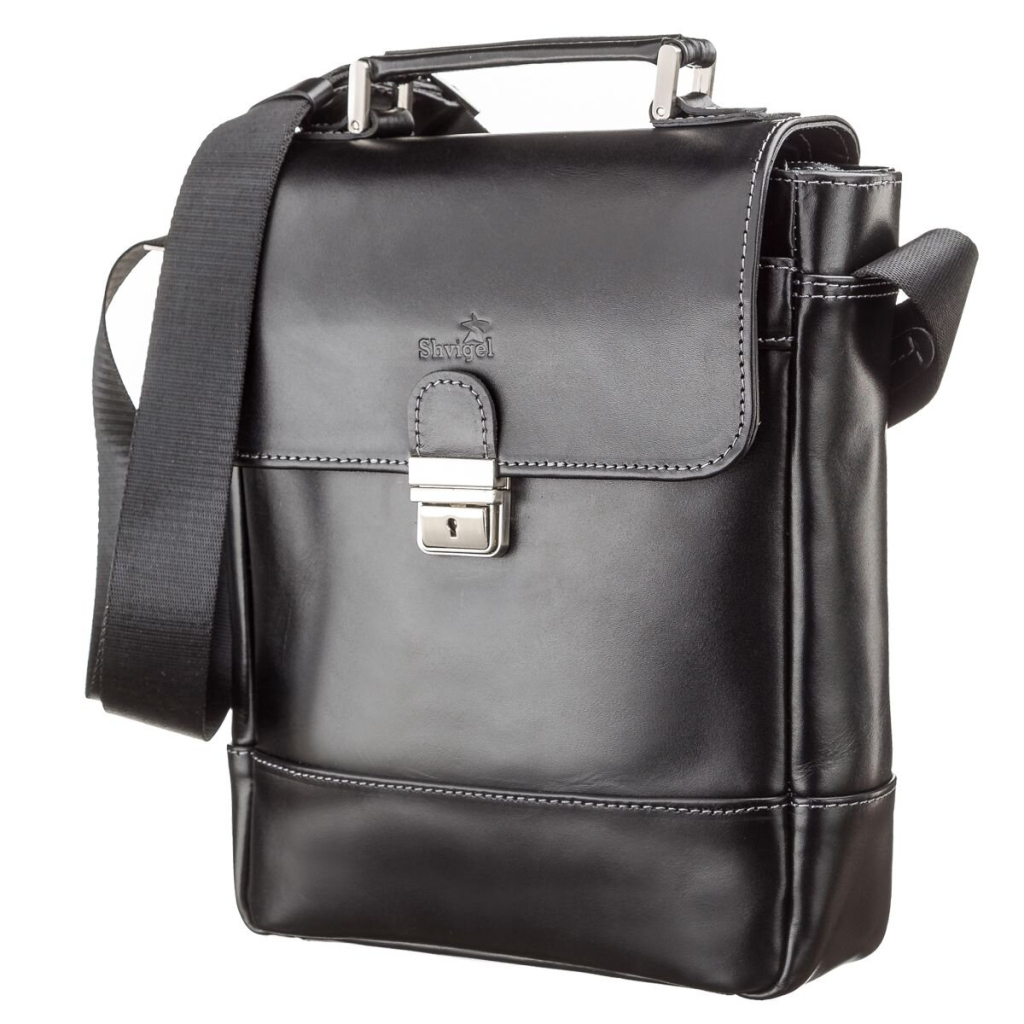 Сумка Shvigel Шкіряна Чорна (11118) - зображення 1