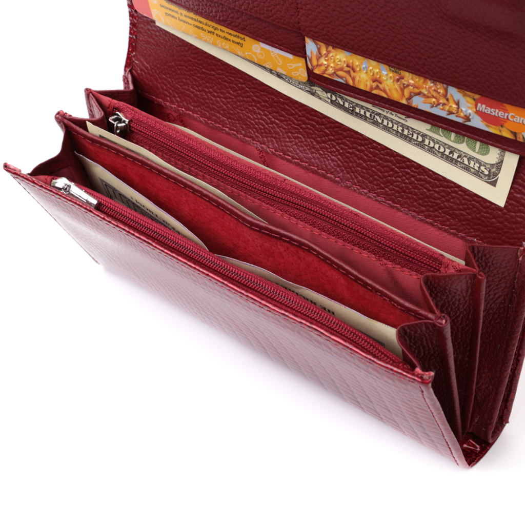 Гаманець ST Leather Шкіряний Червоний (22682) - изображение 6