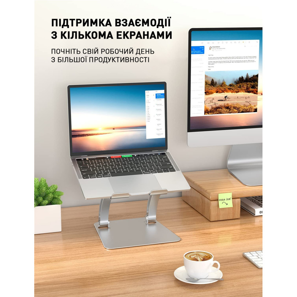 Підставка до ноутбука DYXON FIX 2 Silver (DXNLSF2S) - зображення 12