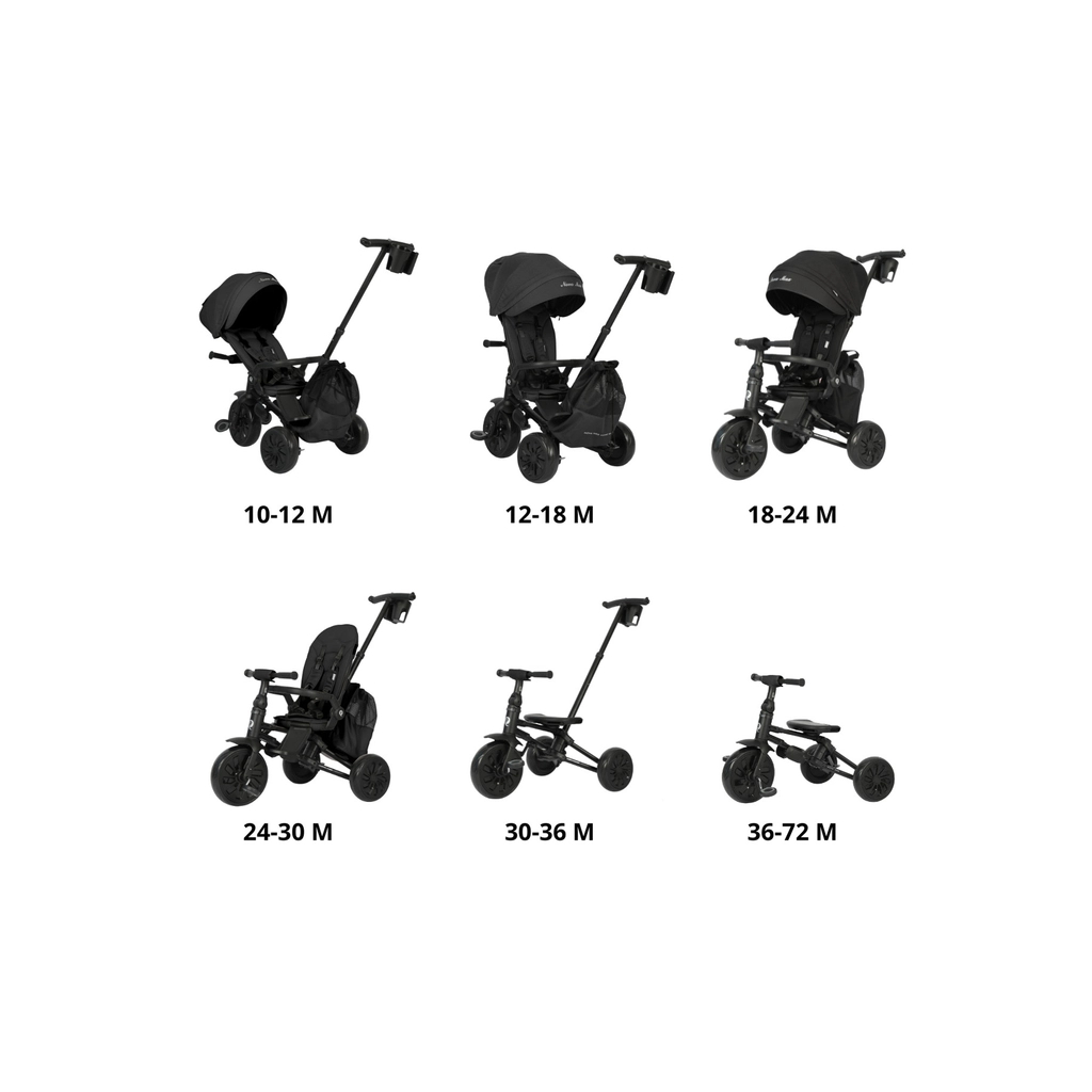 Дитячий велосипед QPlay Nova складаний триколісний Max Black (S703NovaMaxBlack) - зображення 8