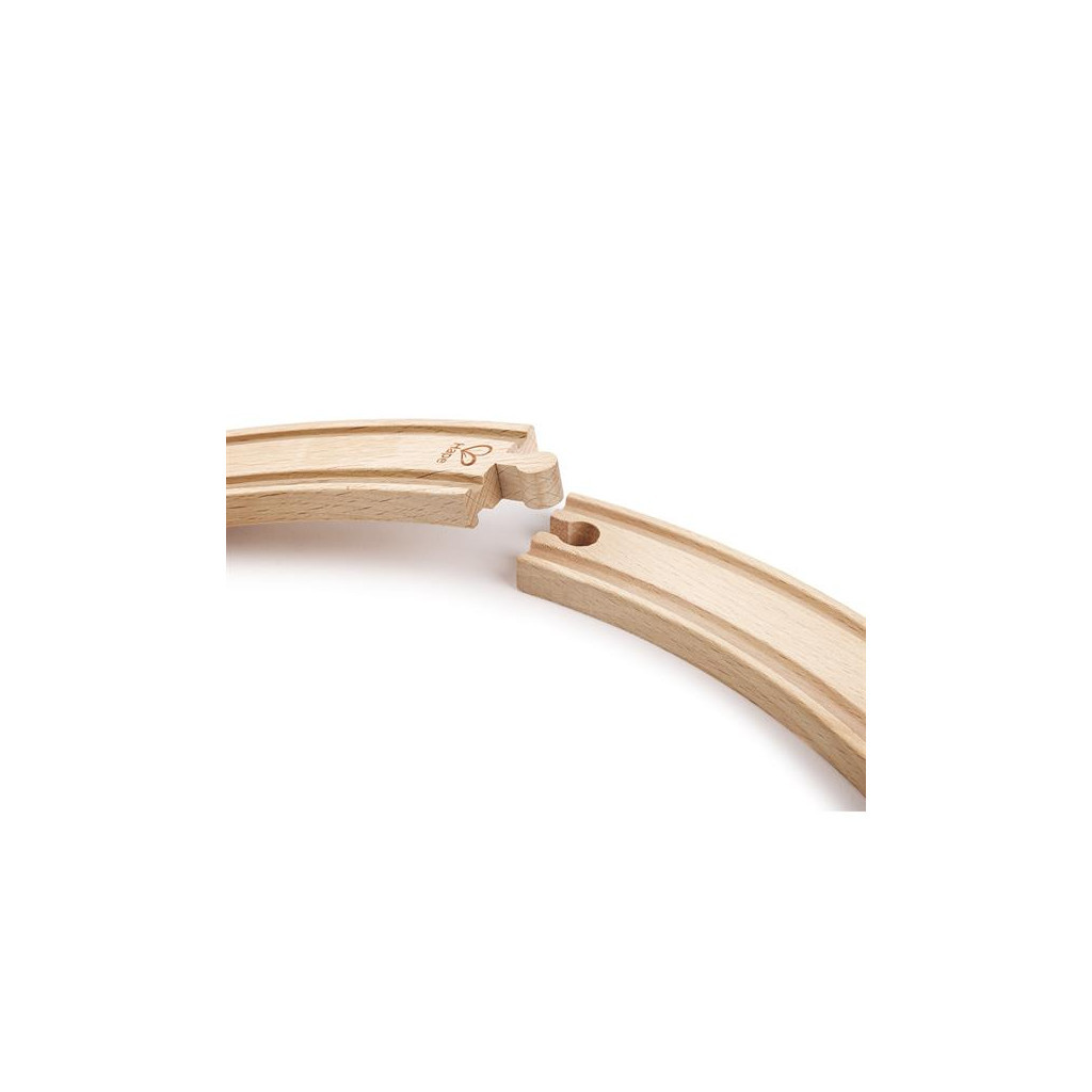 Залізниця Hape Набір для залізниці довгі вигнуті рейки 4 шт (E3777) - зображення 2