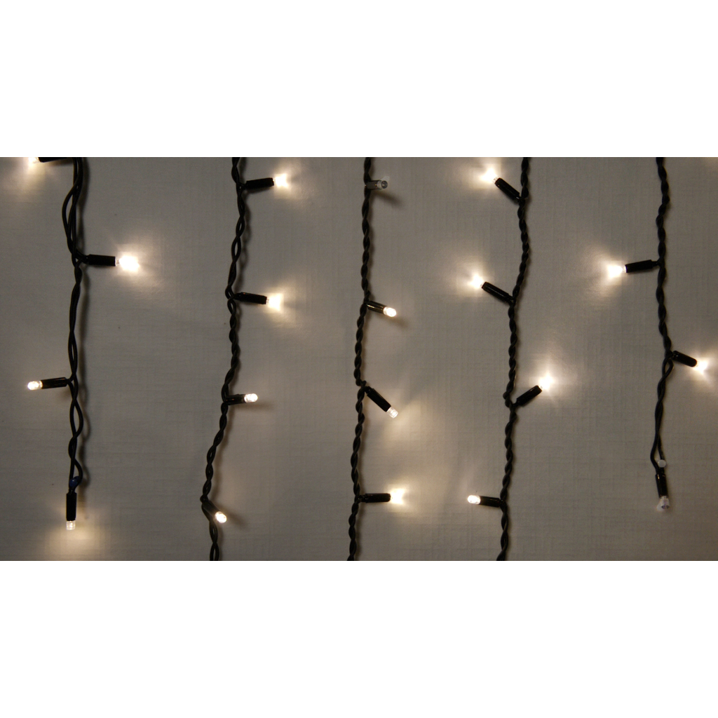 Гірлянда Delux Icicle 75LED 2x0.7m 18 flash теплий білий/чорний IP44 EN (90012960) - зображення 2