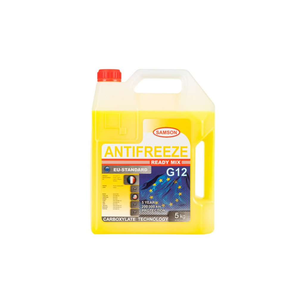Антифриз SAMSON EU-Standard G12 (-40) 5кг. (жовтий) Carboxylate (803368) - зображення 1