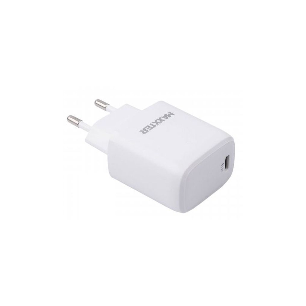 Зарядний пристрій Maxxter USB + cable USB-C to Lighting (PD 20W) (WC-PD-CtL-01) - зображення 1