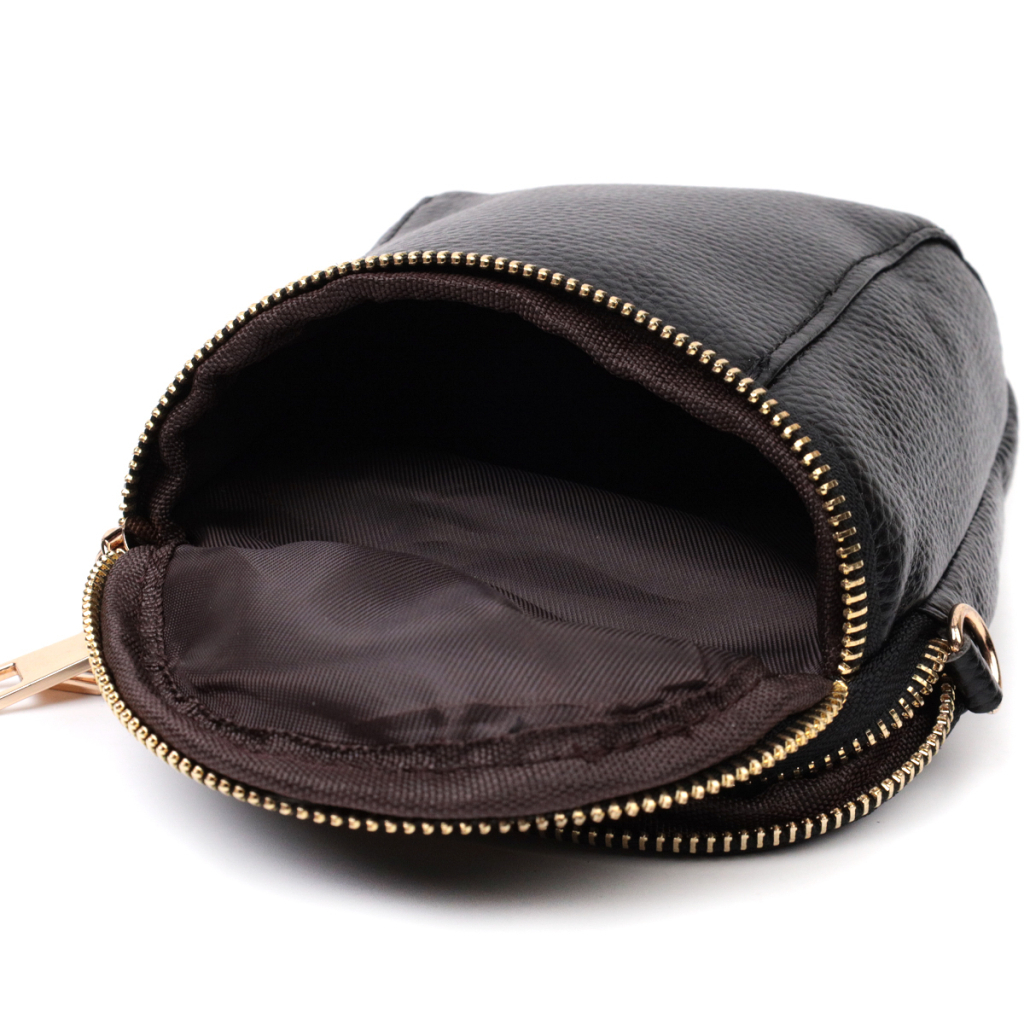 Сумка Vintage З м'якої натуральної шкіри Чорна (22338) - зображення 6