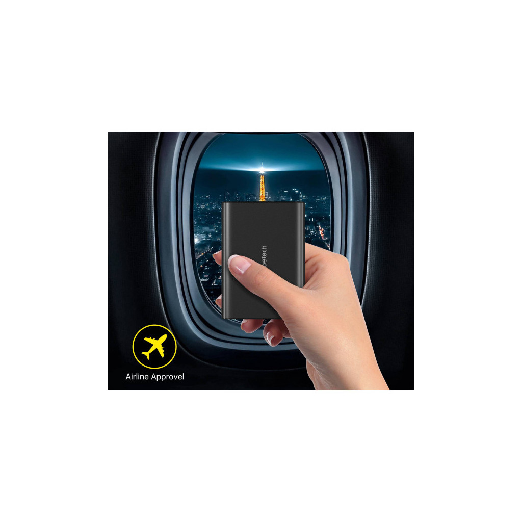 Батарея універсальна Choetech 27000mAh, PD/3.0/100W, USB-C*2/100+100W, USB-A*2/QC3.0/22.5W (B635-BK) - зображення 8