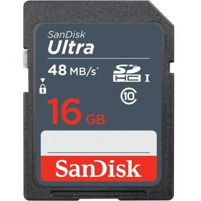 Карта пам'яті SanDisk 16GB SDHC Class 10 UHS-I (SDSDUNB-016G-GN3IN) - изображение 1