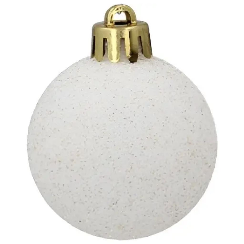 Ялинкова іграшка Chomik пластикові кульки 16 шт, 4 см, зелені і білі (5900779877351_2) - зображення 3