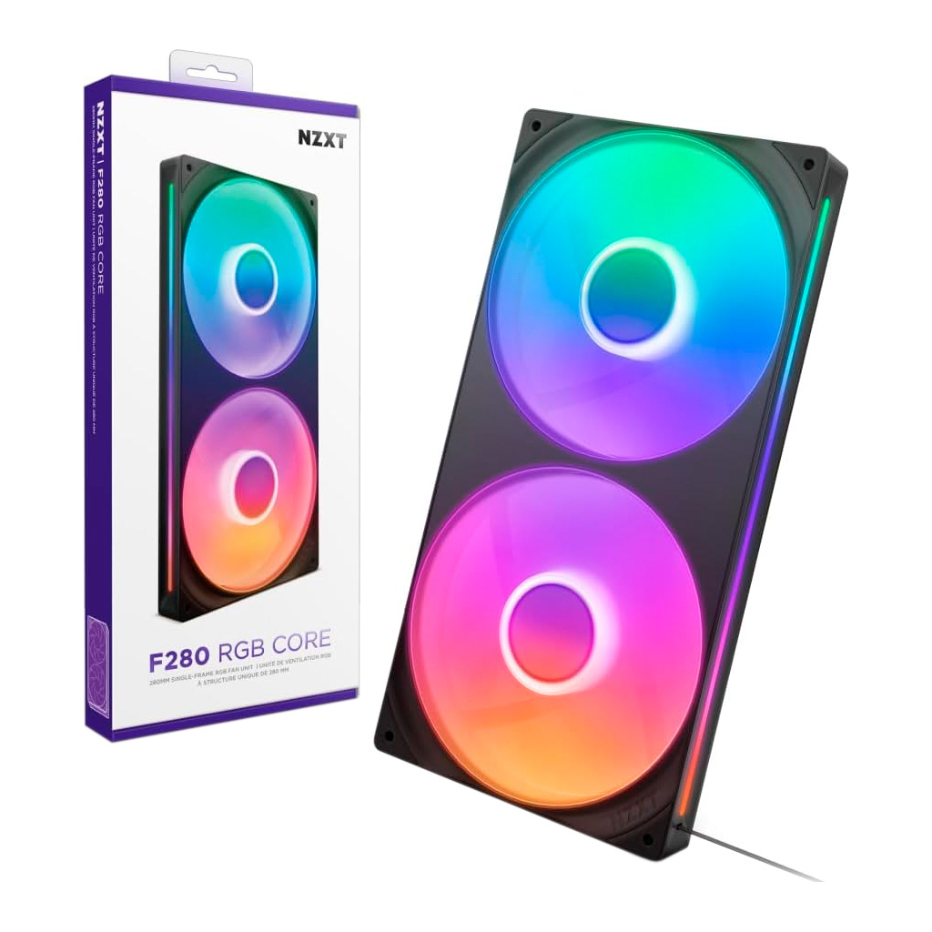 Кулер до корпусу NZXT F280 RGB Core Fan (Single Frame) - Black (RF-U28HF-B1) - зображення 7