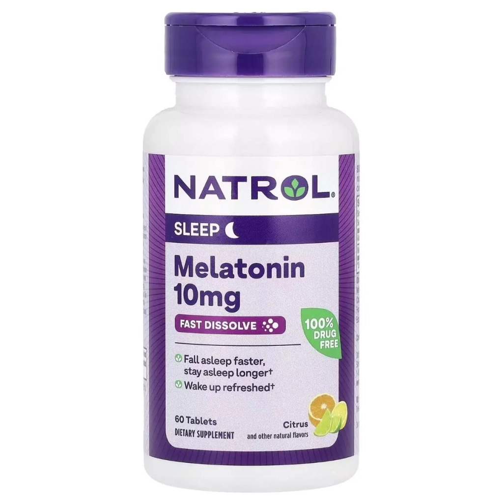 Амінокислота Natrol Мелатонін швидкорозчинний, 10 мг, цитрусовий смак, Melat (NTL-07668) - зображення 1