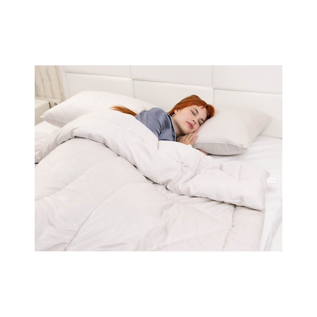 Ковдра Руно всесезонна силіконова велюрова Soft Pearl 200х220 см (322.55_Soft Pearl) - зображення 12