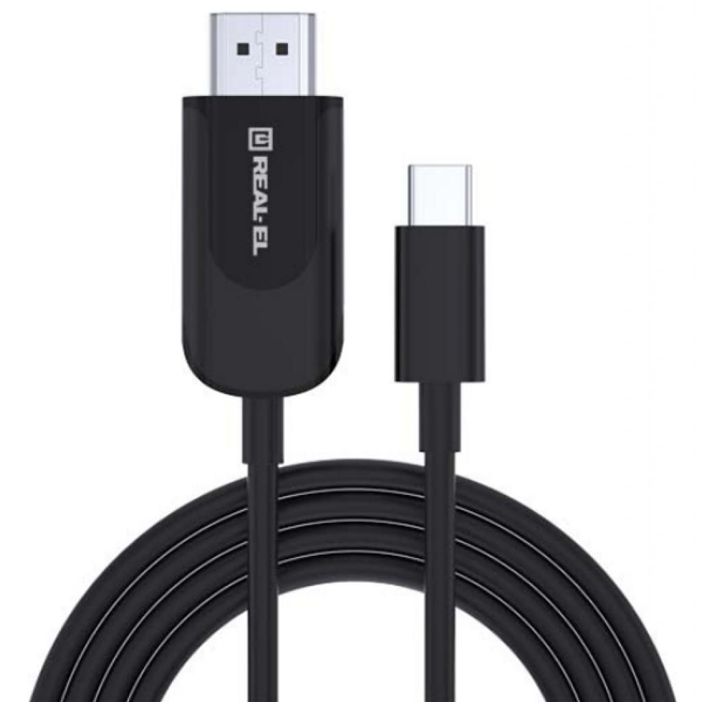 Перехідник USB Type-C to HDMI 1.8m CHD-180 4K 60Hz REAL-EL (EL123500044) - зображення 1