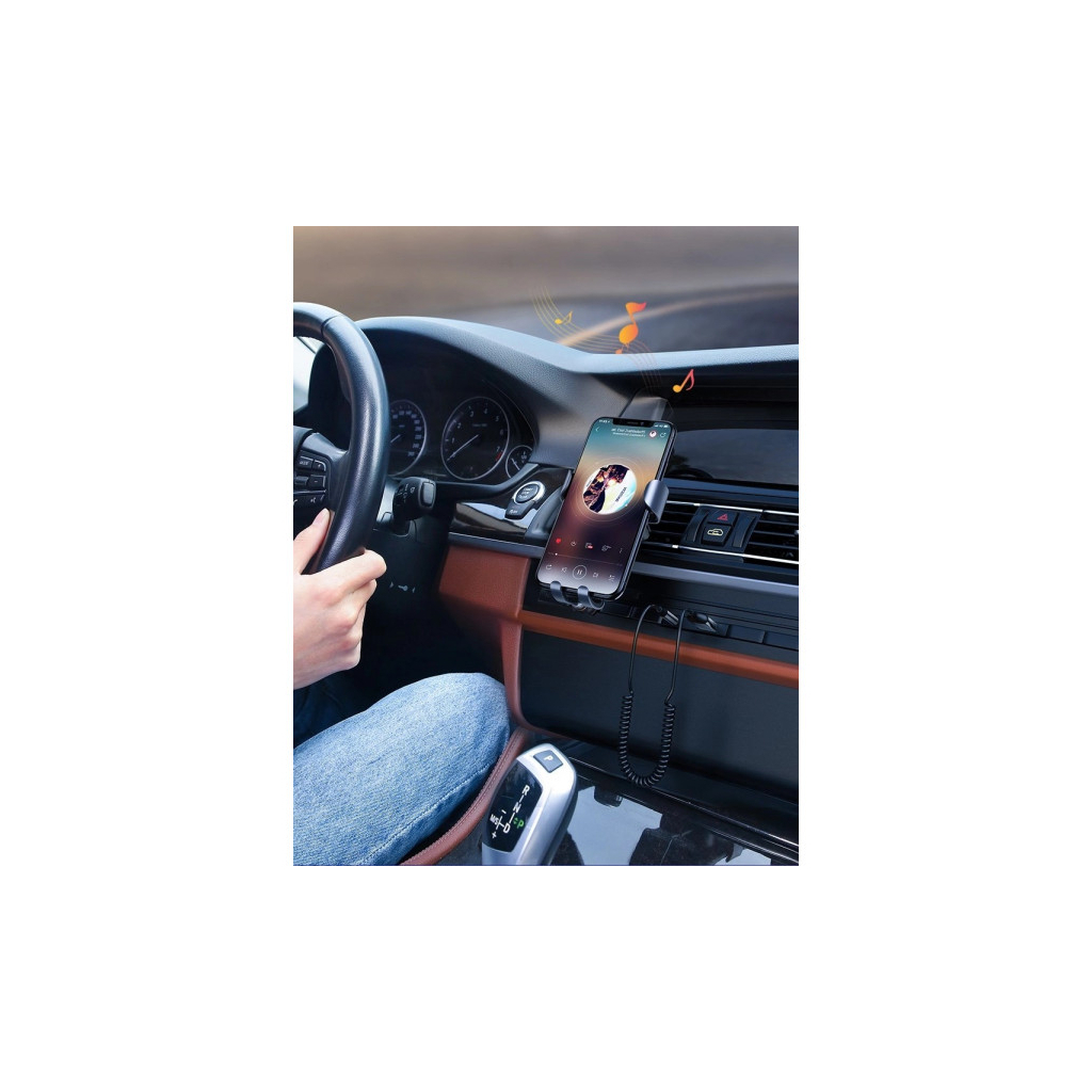 FM модулятор Ugreen Bluetooth 5.0 Aux with mic CM309 UGREEN Black (70601) - изображение 11
