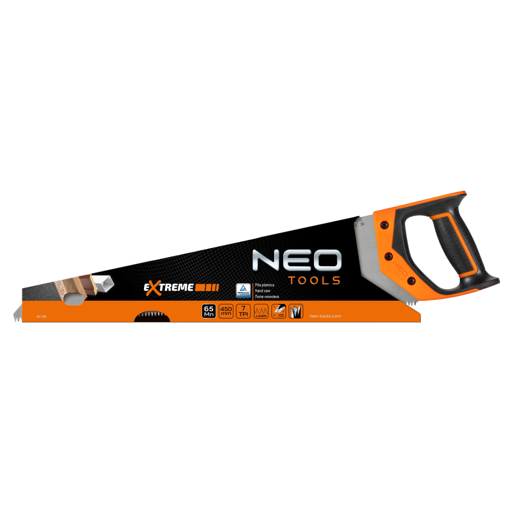 Ножівка Neo Tools по дереву, Extreme, 450 мм, 7TPI (41-136) - зображення 4