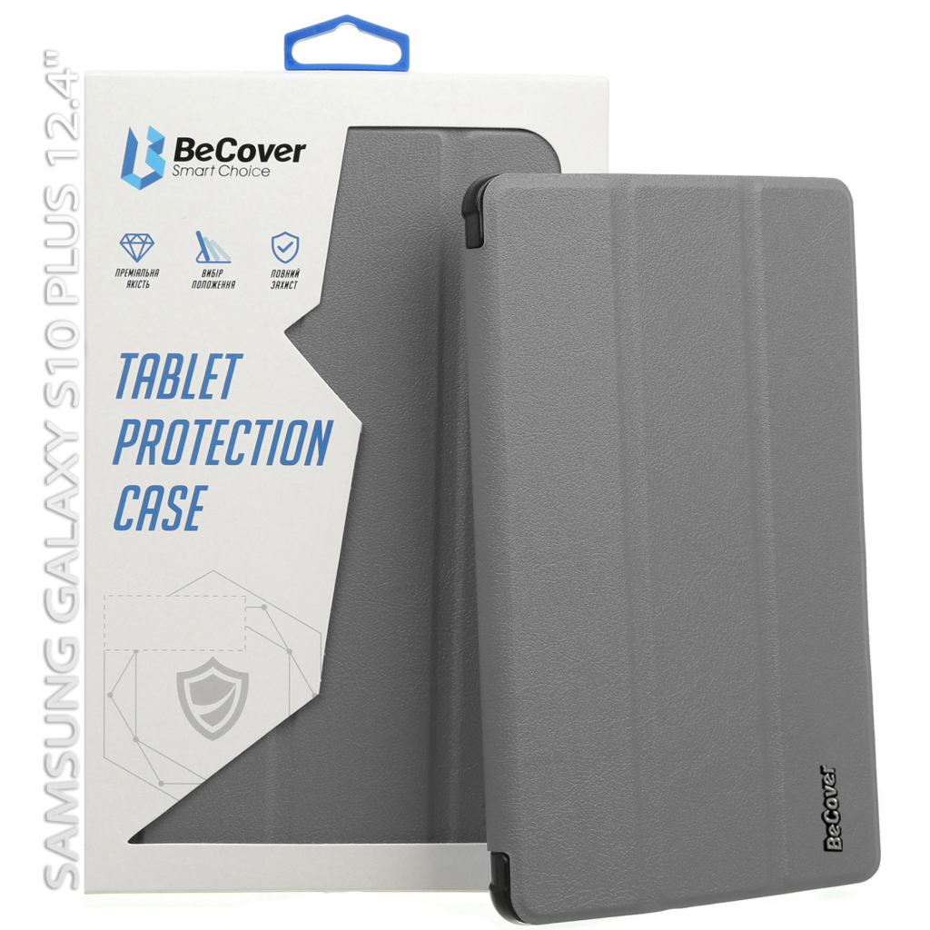 Чохол до планшета BeCover Smart Case Samsung Galaxy Tab S10 Plus (SM-X820/SM-X826) 12.4" Gray (712235) - зображення 7