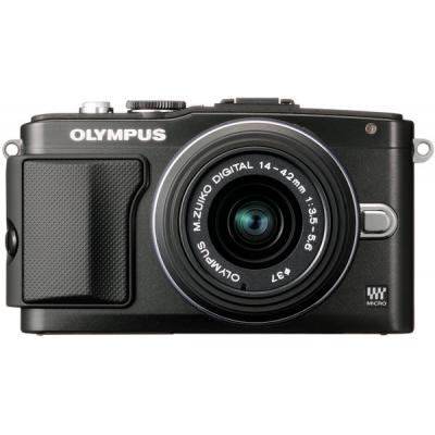 Цифровий фотоапарат Olympus E-PL5 DZK 14-42 mm + 40-150 mm Flash Air black (V205042BE010) - зображення 1