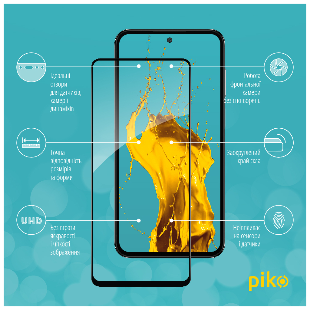 Скло захисне Piko Full Glue Samsung M35 Black (1283126593871) - зображення 2