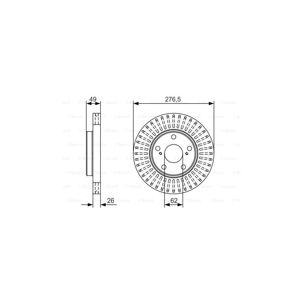 Гальмівний диск Bosch 0 986 479 A62 - зображення 5