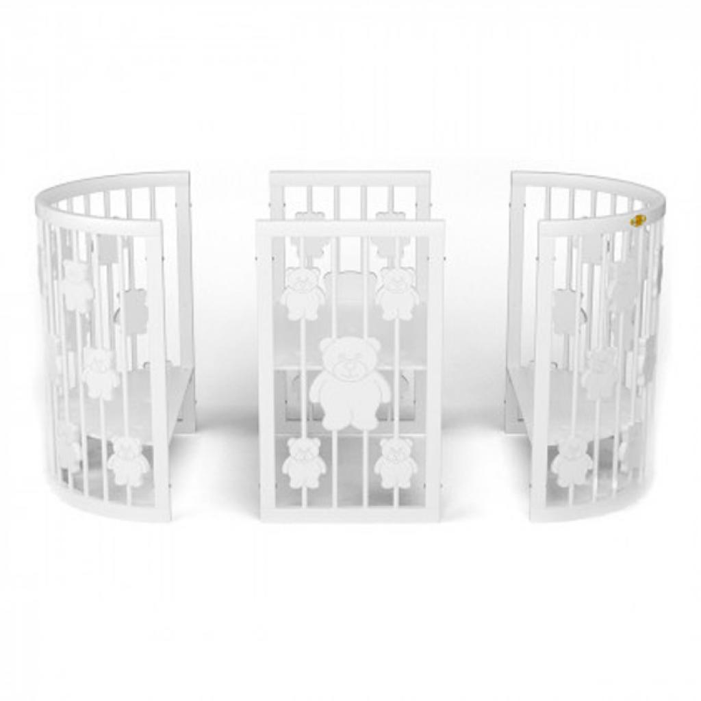 Ліжечко Ingvart SMART BED ROUND з ведмедиками білий (1369003) - зображення 3