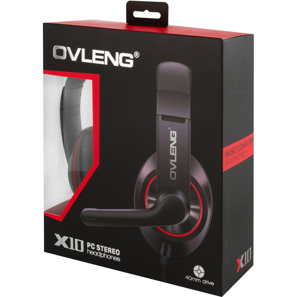 Навушники Ovleng X10 Black-Red (nox10br) - зображення 4