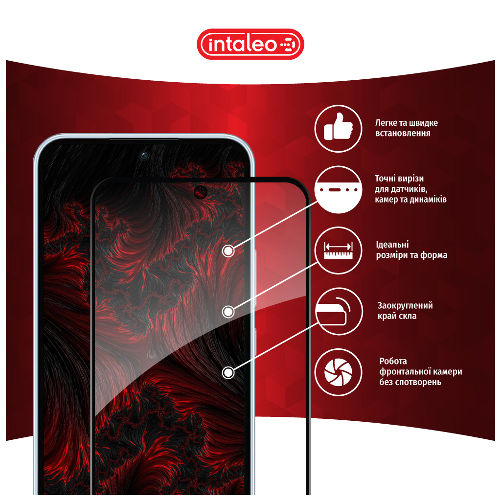Скло захисне Intaleo Full Glue Samsung A54 5G Black (1283126559891) - зображення 3
