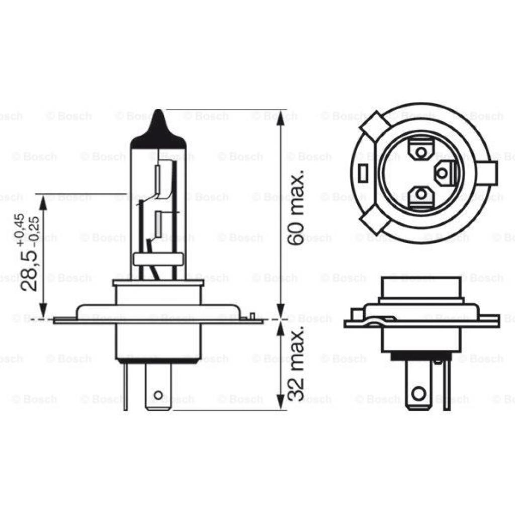 Автолампа Bosch галогенова 60/55W (1 987 301 077) - зображення 5