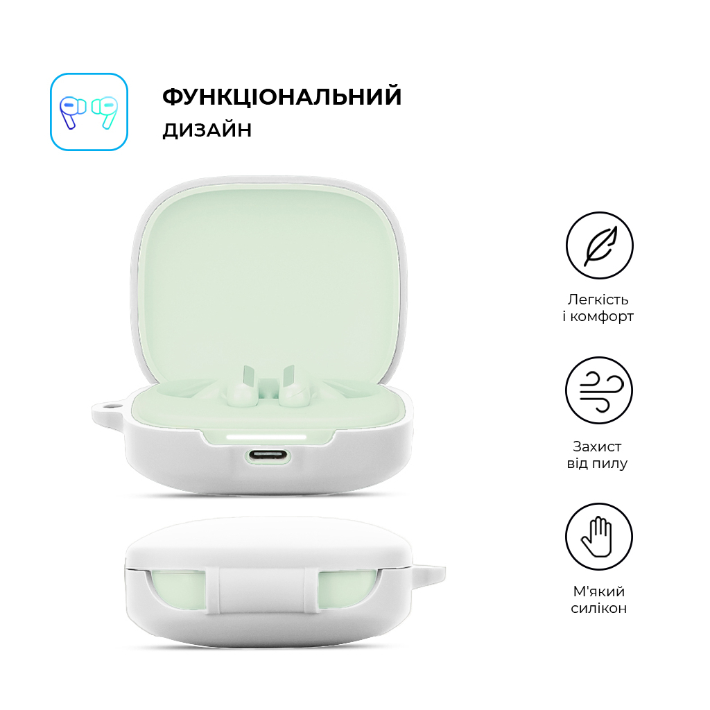 Чохол для навушників Armorstandart Hang Case для Xiaomi Redmi Buds 6 White (ARM83393) - зображення 2