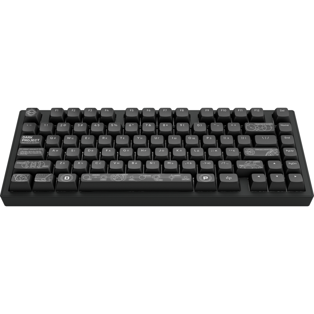 Клавіатура Dark Project ALU81 Terra Nova PBT RGB Mech G3MS Moonstone Black (DPKB_NOVA_81_ANSI_BLACK_UA) - зображення 6