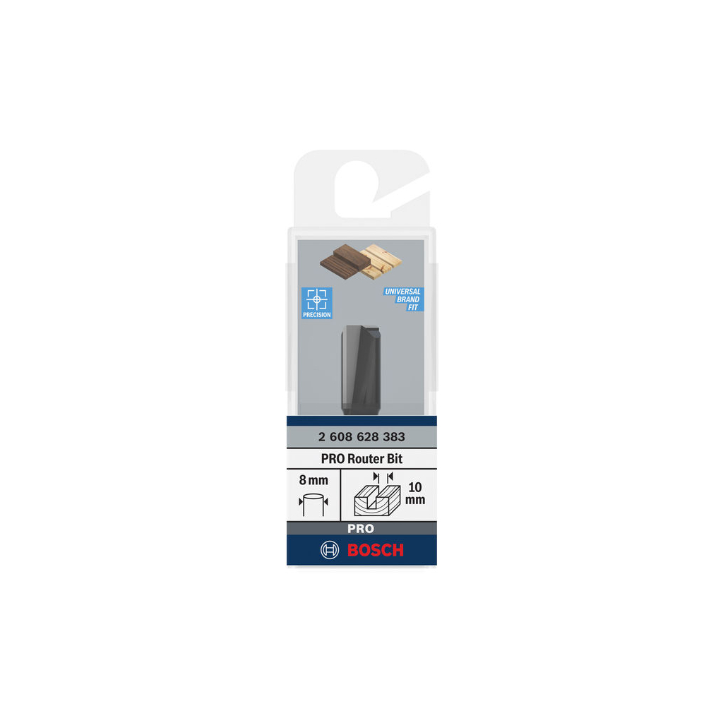 Фреза Bosch Professional пазова, Std, S8, D10, L20 (2.608.628.383) - зображення 2